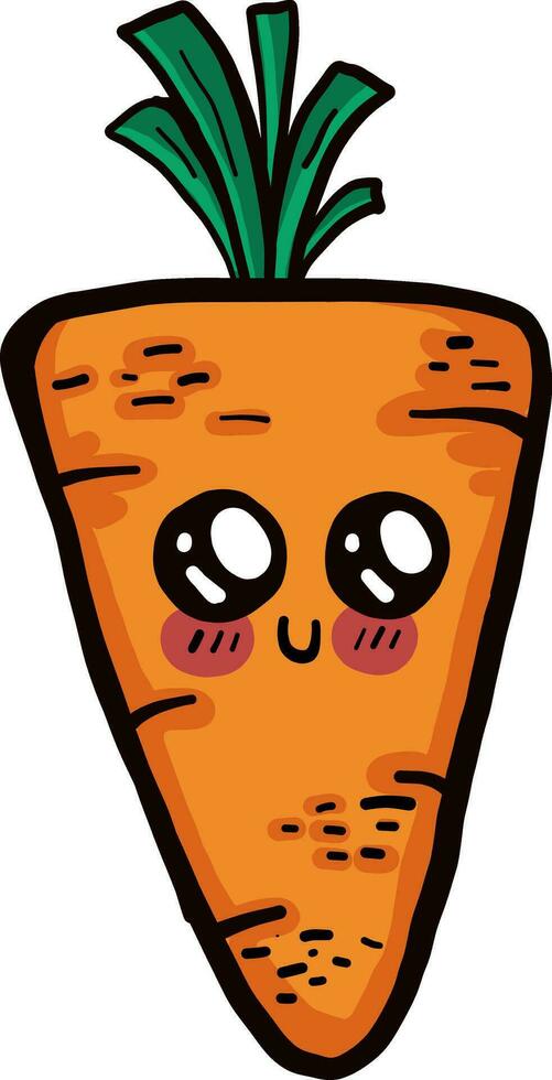 Cute carrot, illustration, vector on white background