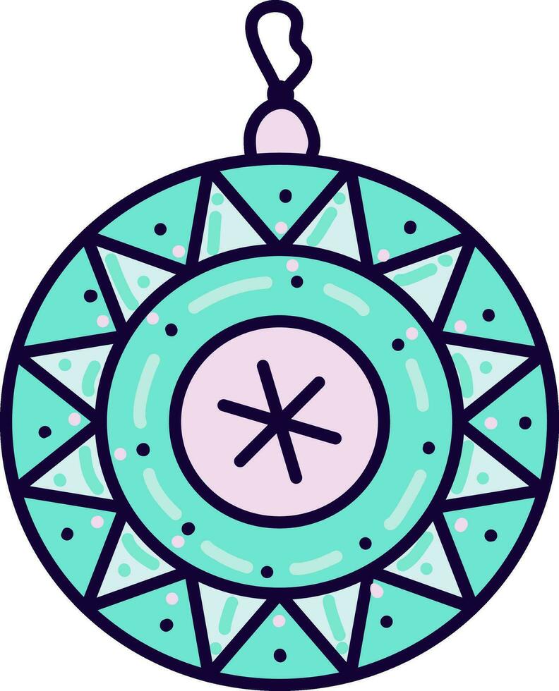 Christmas tree decoration, illustration, vector on white background