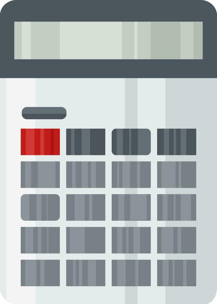 Calculator, illustration, vector on white background.