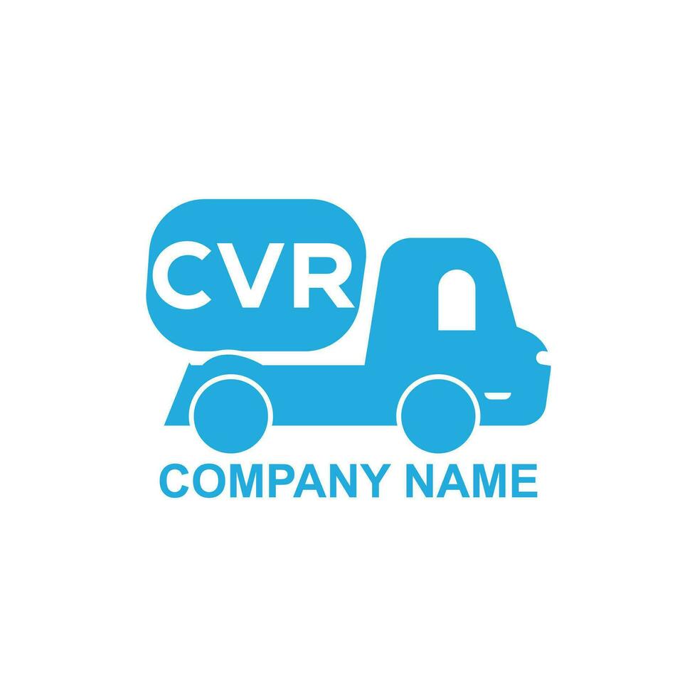 CVR letra combinar entrega camioneta. Rápido camioneta logo diseño inspiración vector