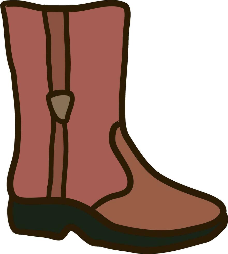 Boots flat, illustration, vector on white background.