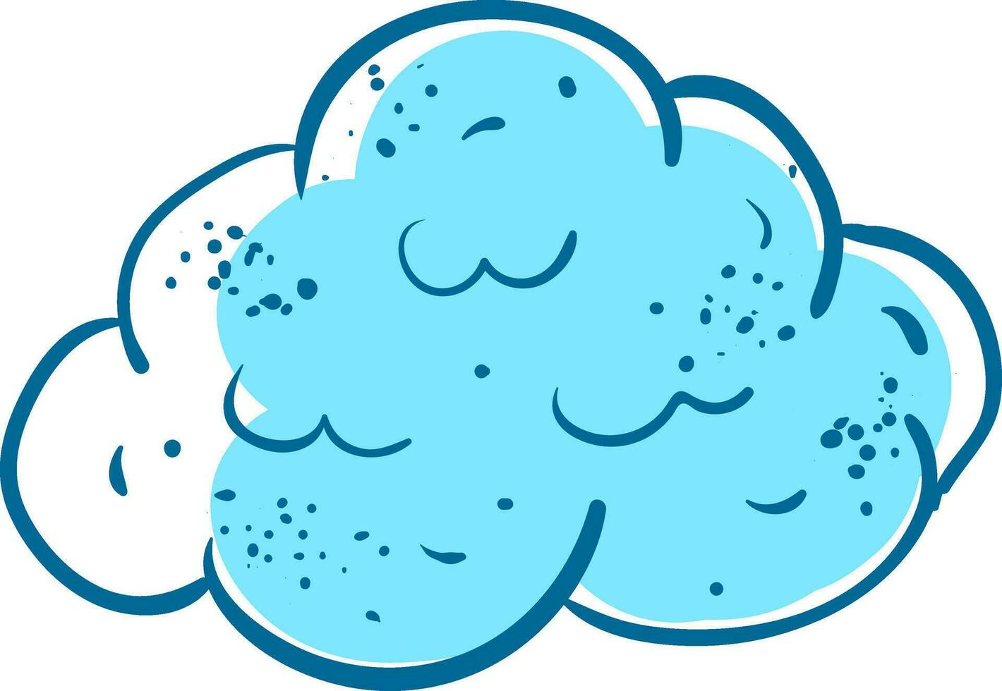 Cloud drawing, illustration, vector on white background.