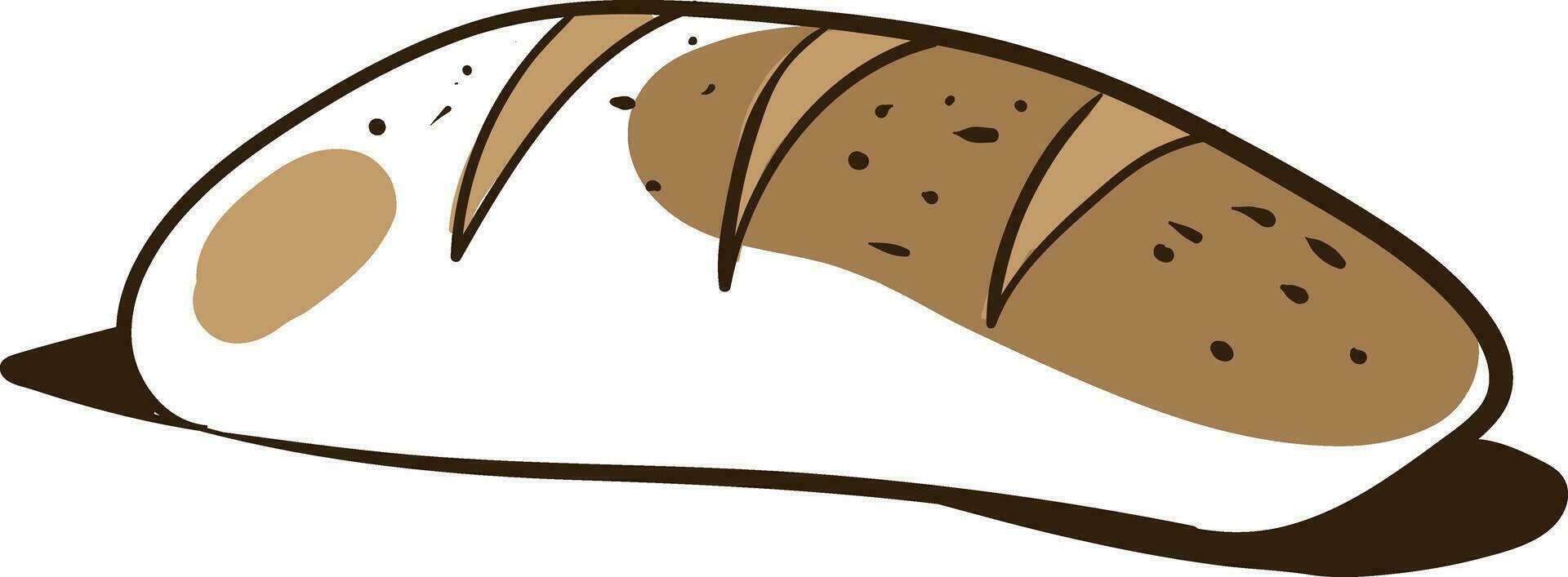 Flat bread, illustration, vector on white background.