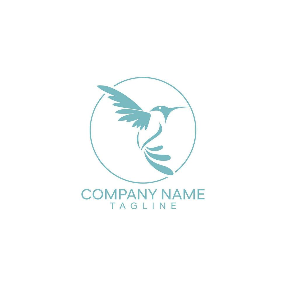 Hummingbird logo design vector template, Bird logo for modern business, simple minimalist and clean design