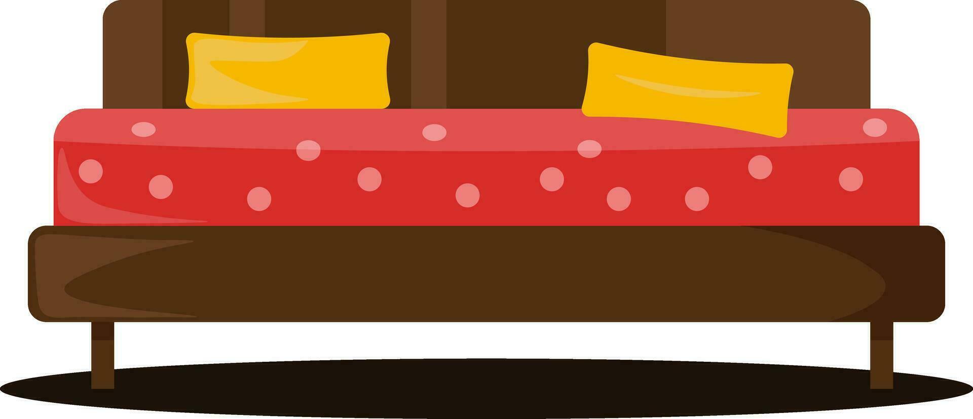 Big couch, illustration, vector on white background.
