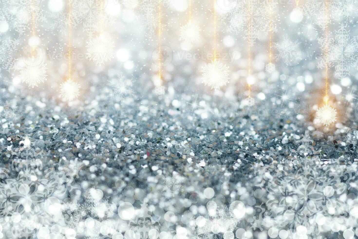 Sparkling Glitter bokeh Background. photo