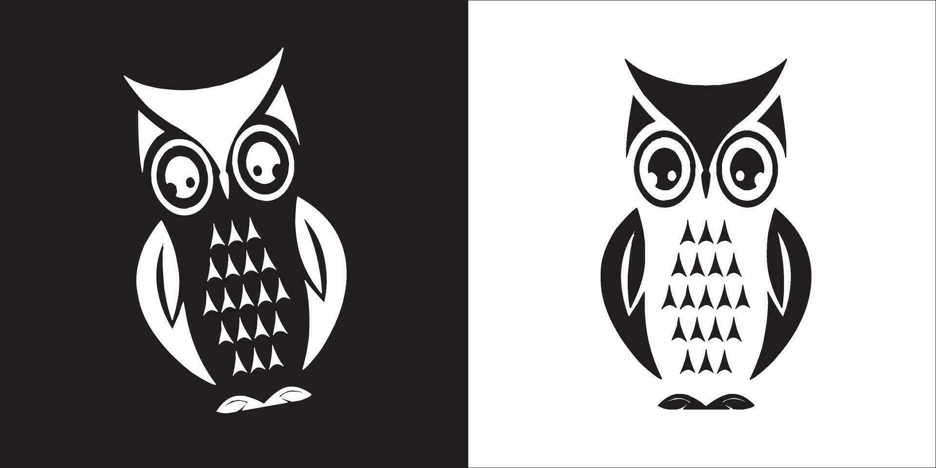 Illustration vector graphics of owl icon