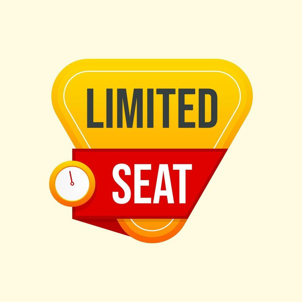 limited seat button label clipart flat design vector