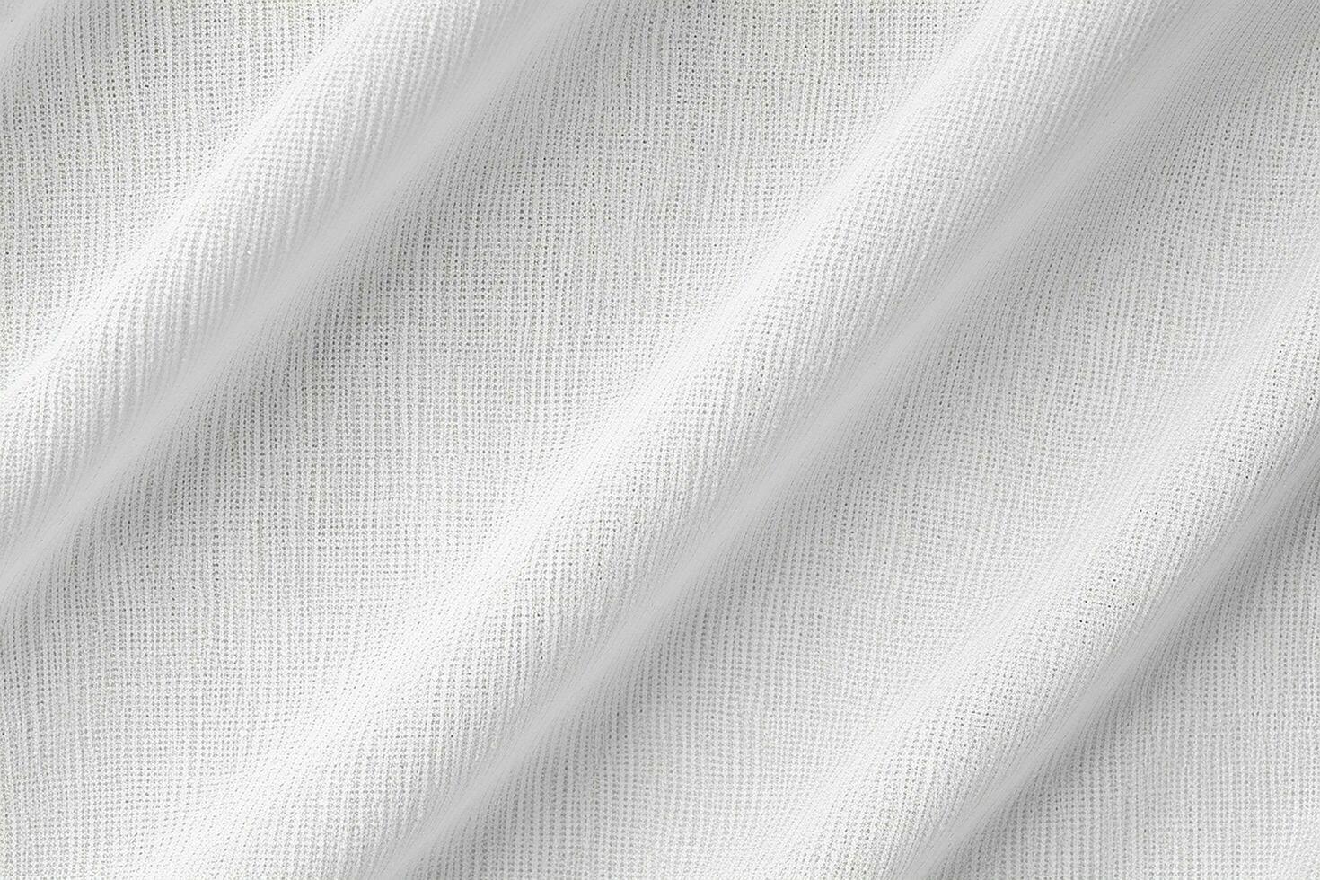 AI generated Fabric canvas woven texture white background photo