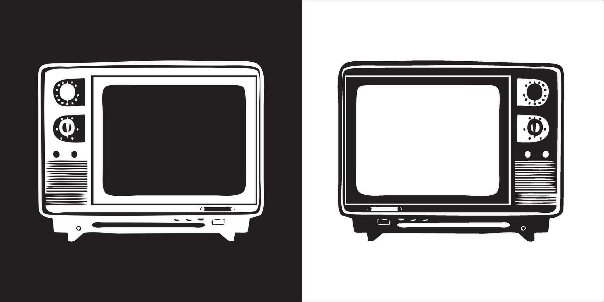 Illustration vector graphics of television icon