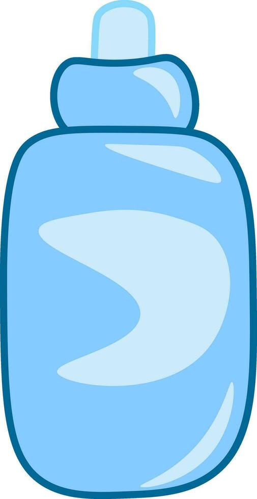 A blue bottle with a sipper vector or color illustration