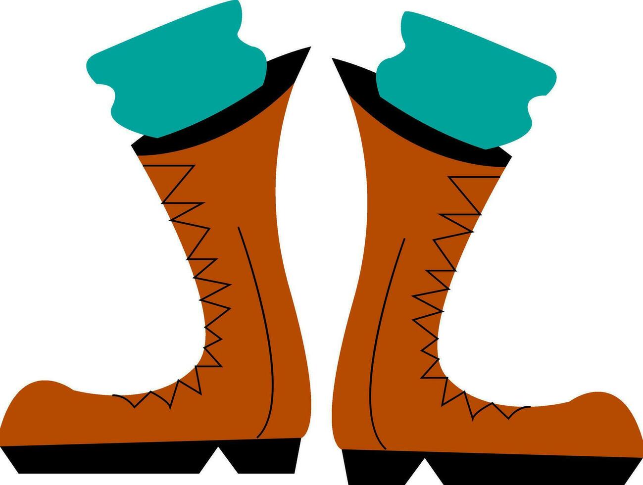 Brown shoes vector or color illustration