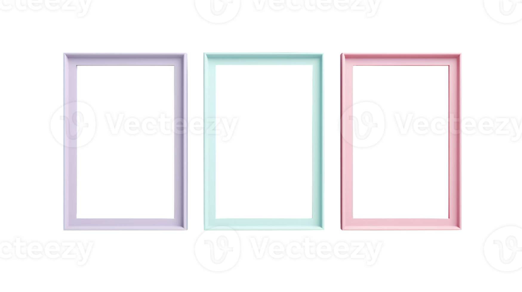 AI generated Modern Picture Frame Isolated on Transparent Background, PNG File