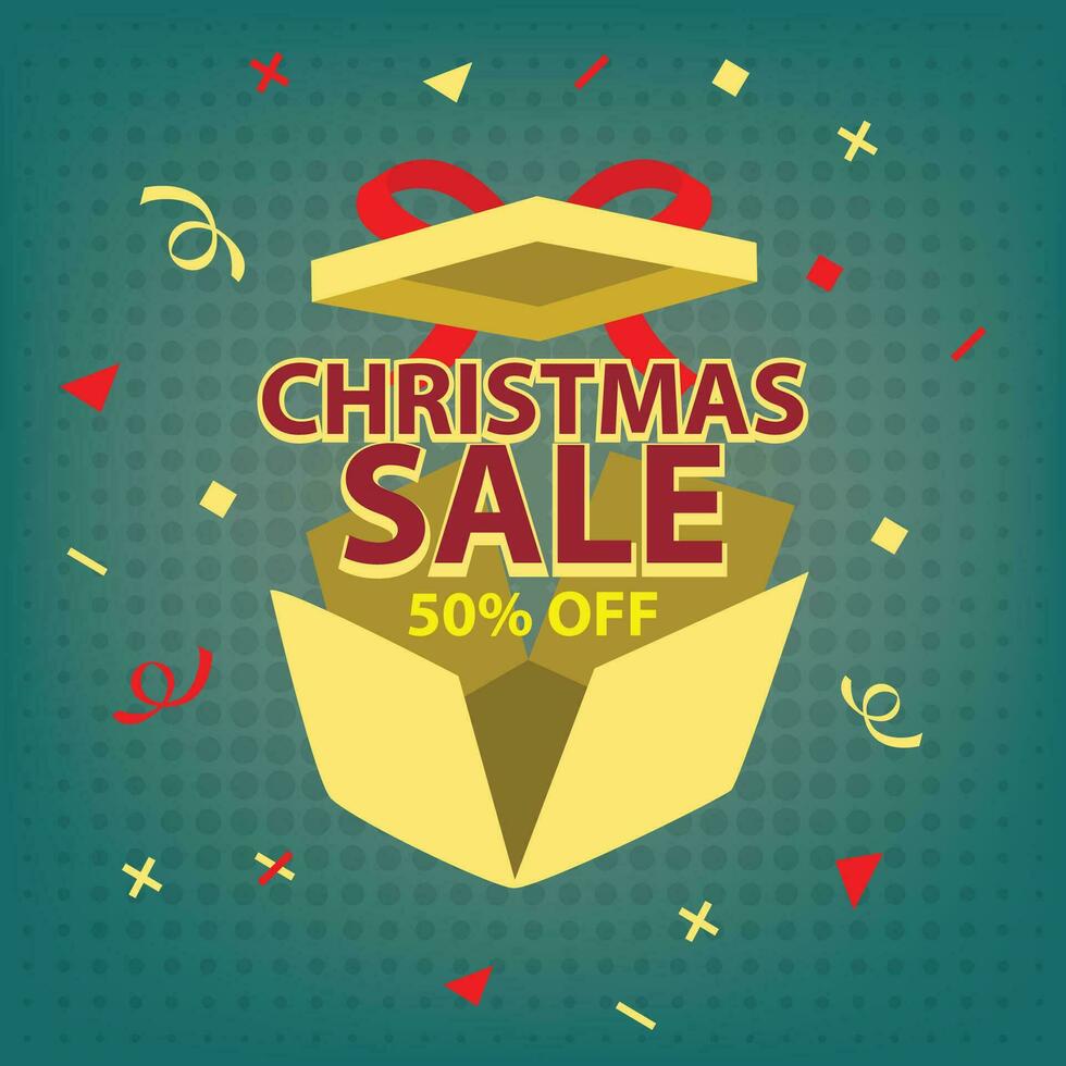 Christmas sale banner vector illustration