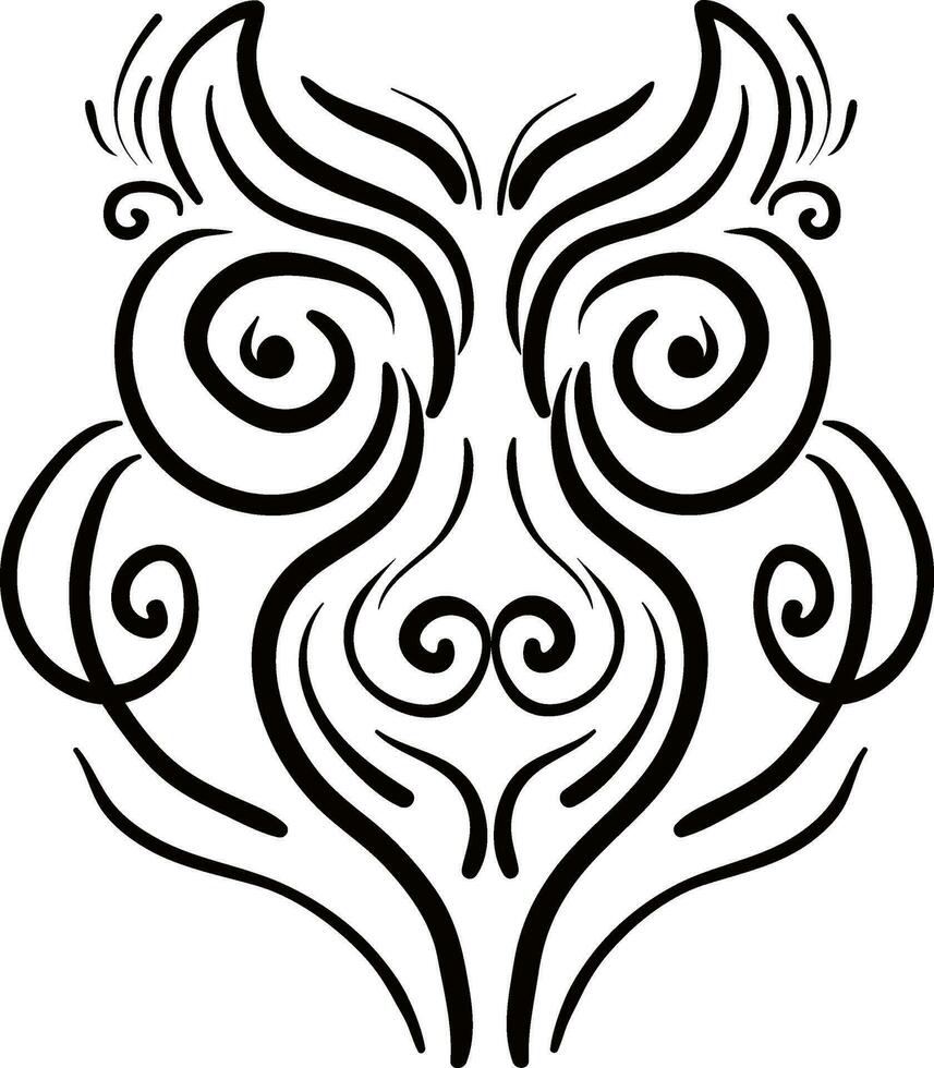 An owl made up of patterns vector or color illustration