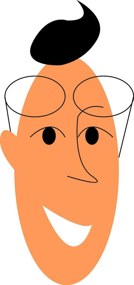 A man smilling vector or color illustration