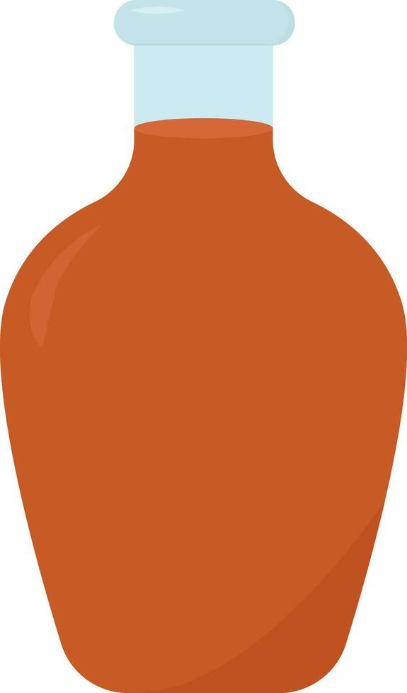 Orange bottle, illustration, vector on white background.