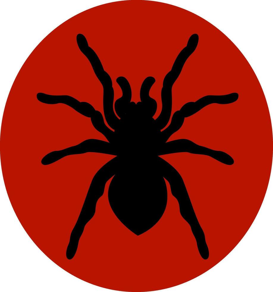 Black spider, illustration, vector on white background.