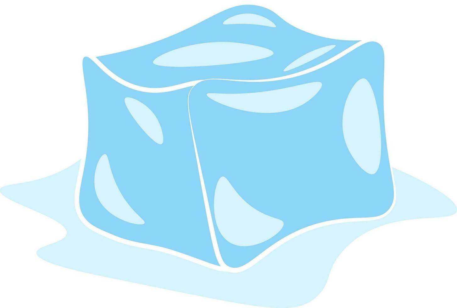 Ice cube vector or color illustration