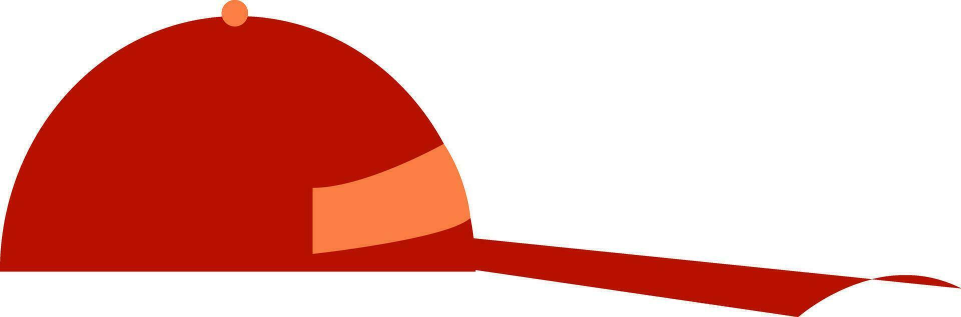 A red colored cap vector or color illustration