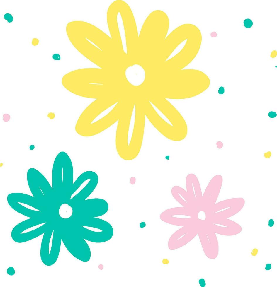 daisy flowers vector or color illustration