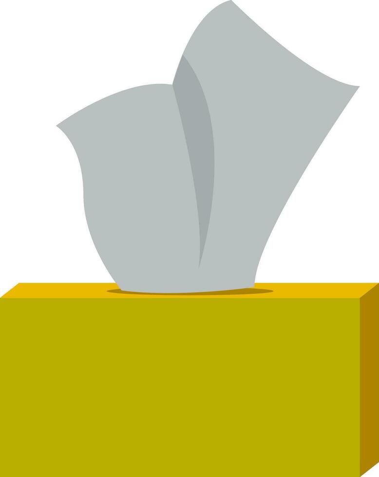 A rectangular yellow box vector or color illustration