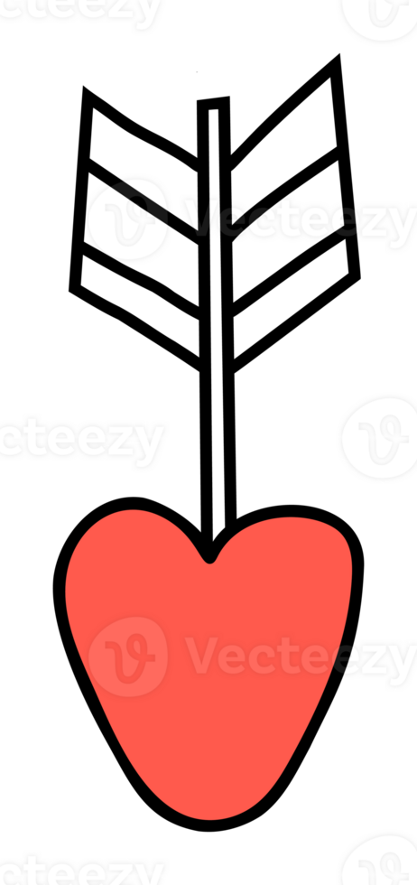 sticker Arrow heart png