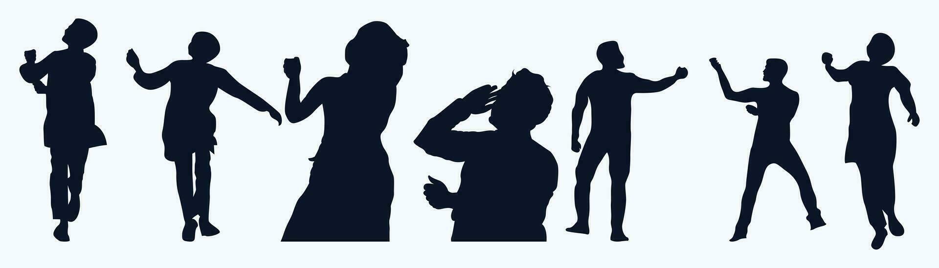 silhouette man waving the Indian flag vector