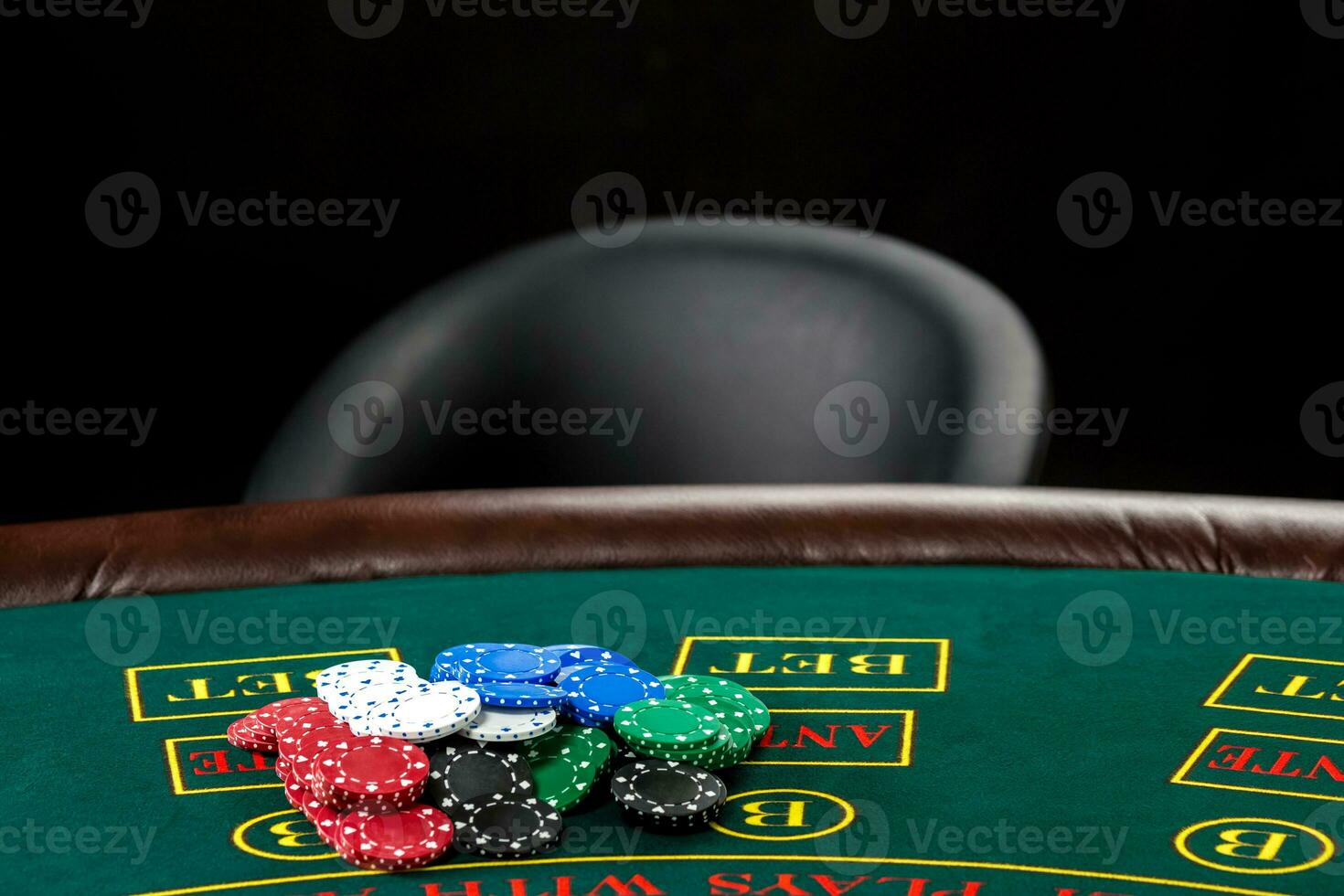 Poker play. Chips photo