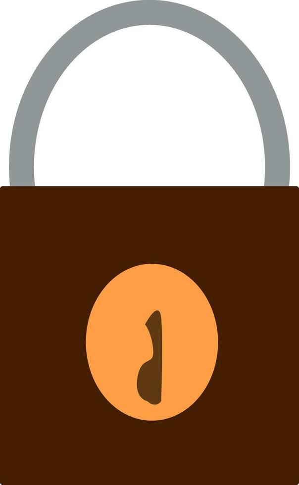 A black and yellow lock vector or color illustration