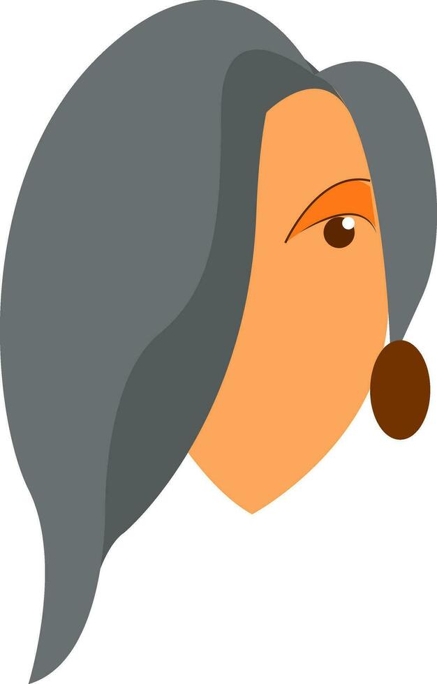 gris peludo dama vector o color ilustración