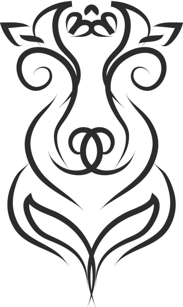 Animal face vector or color illustration