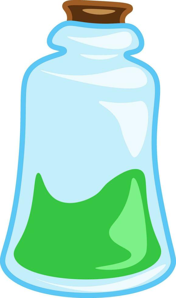 A flask containing elixir vector or color illustration