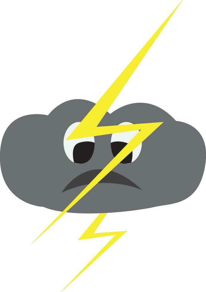 A cloud looking at lighting vector or color illustration