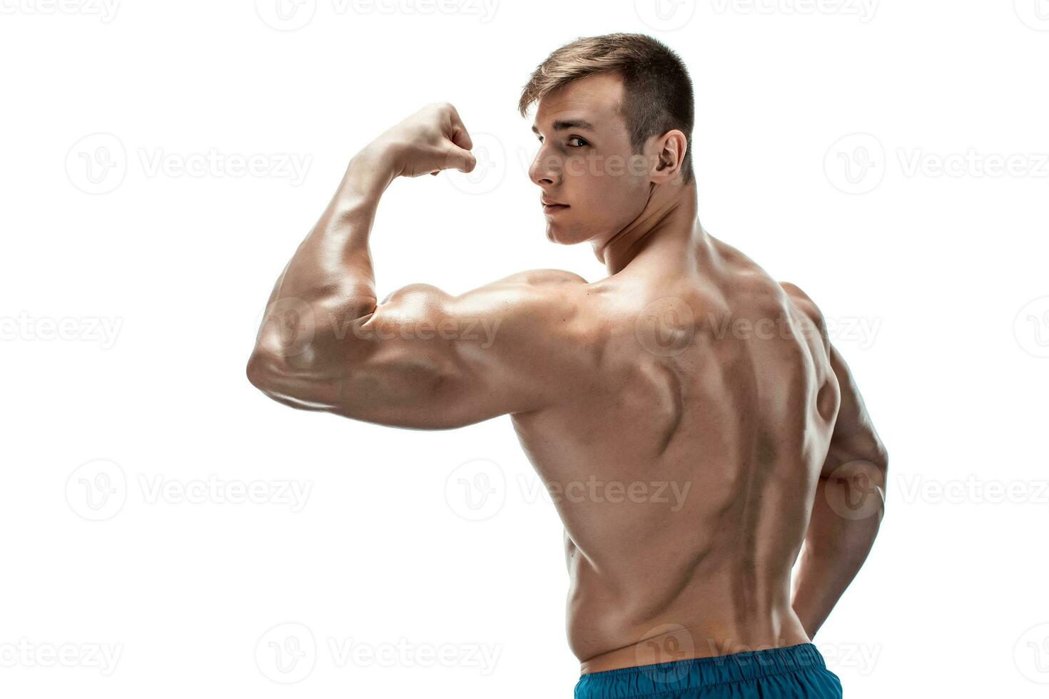 Image of muscle man posing in studio photo