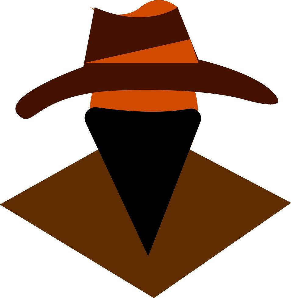 un vaquero sombrero vector o color ilustración