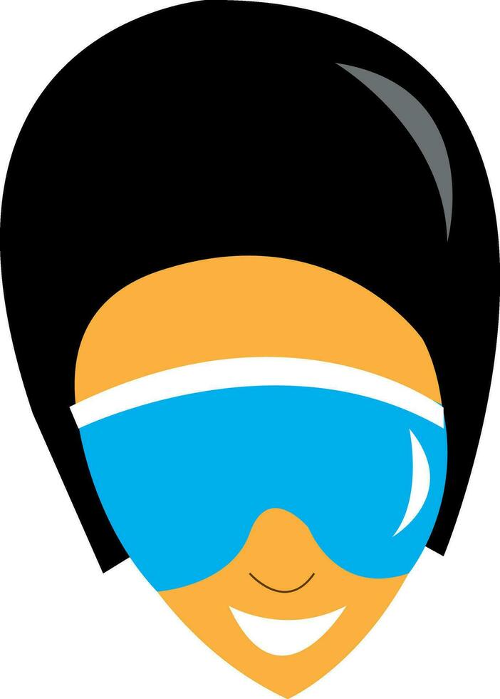 A boy wearing blue sunglasses vector or color illustration