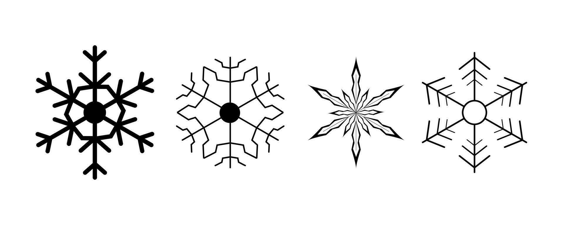 snow Icon set. snowflake icon. illustration vector elements