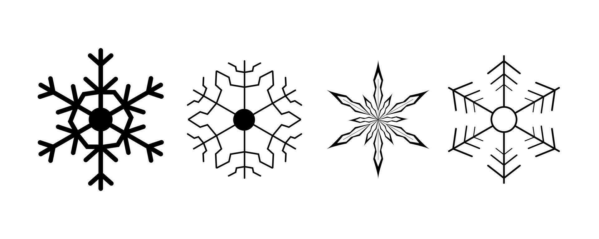 snow Icon set. snowflake icon. illustration vector elements