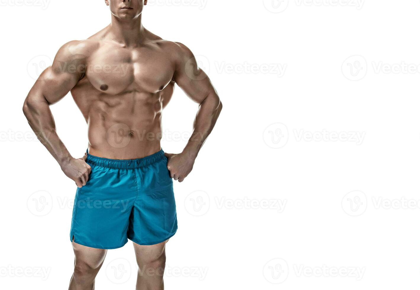 Image of muscle man posing in studio photo