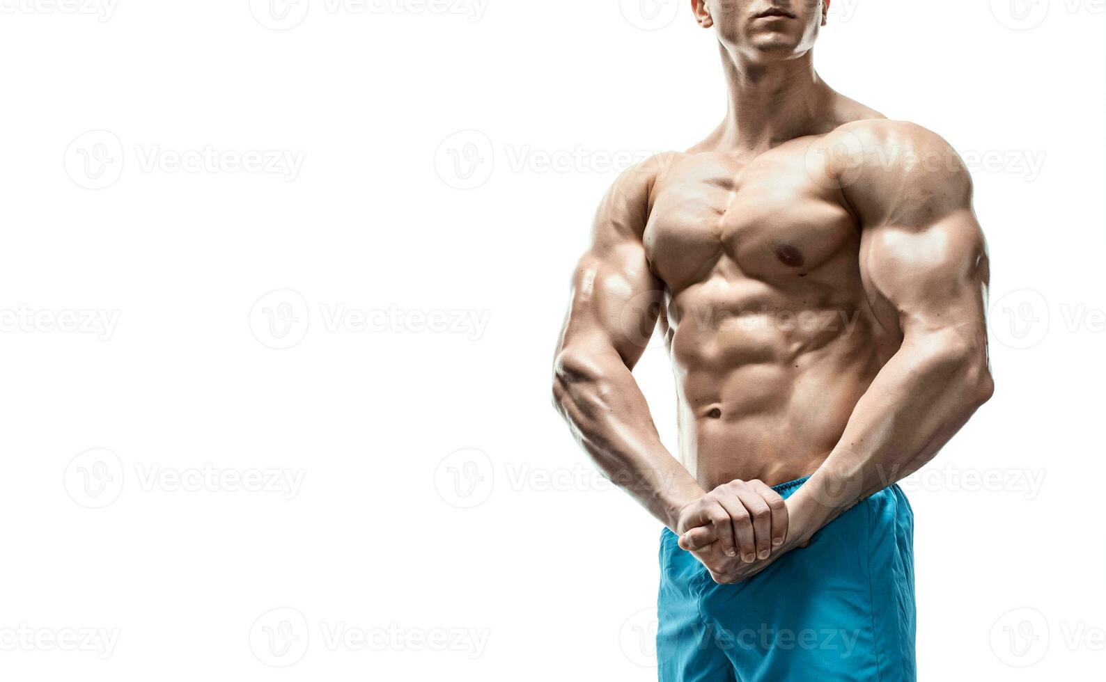 Image of muscle man posing in studio photo