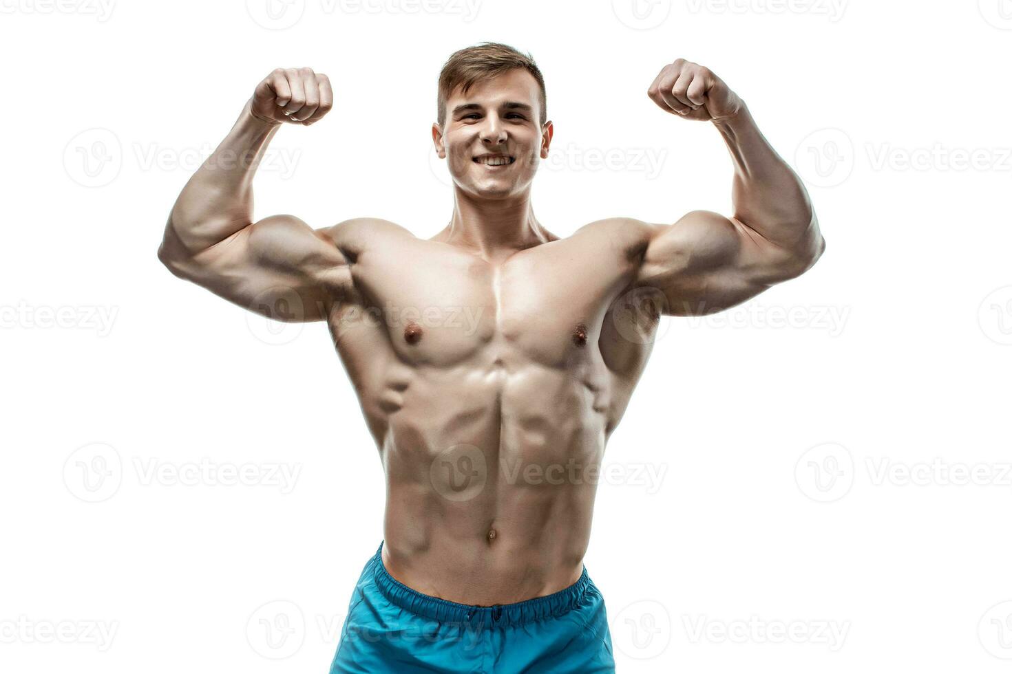 Image of muscle man posing in studio photo