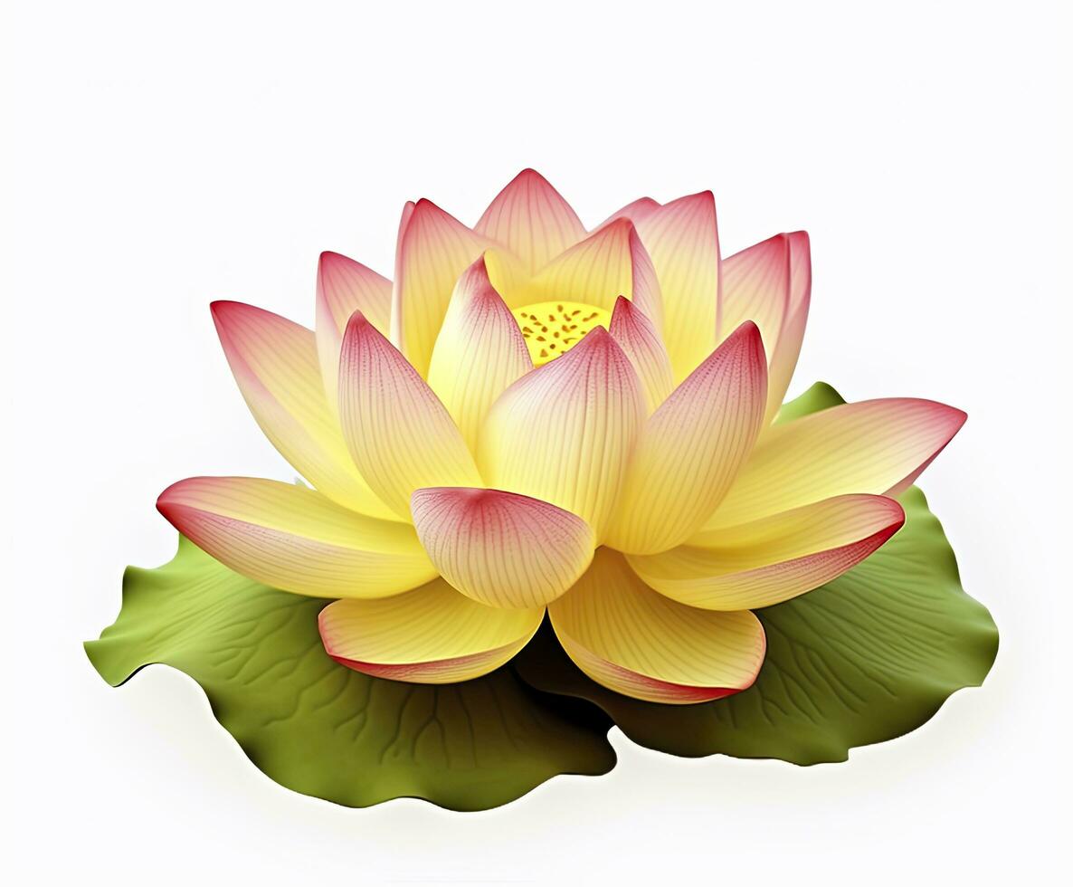 AI generated Lotus flower on white background. AI Generated photo