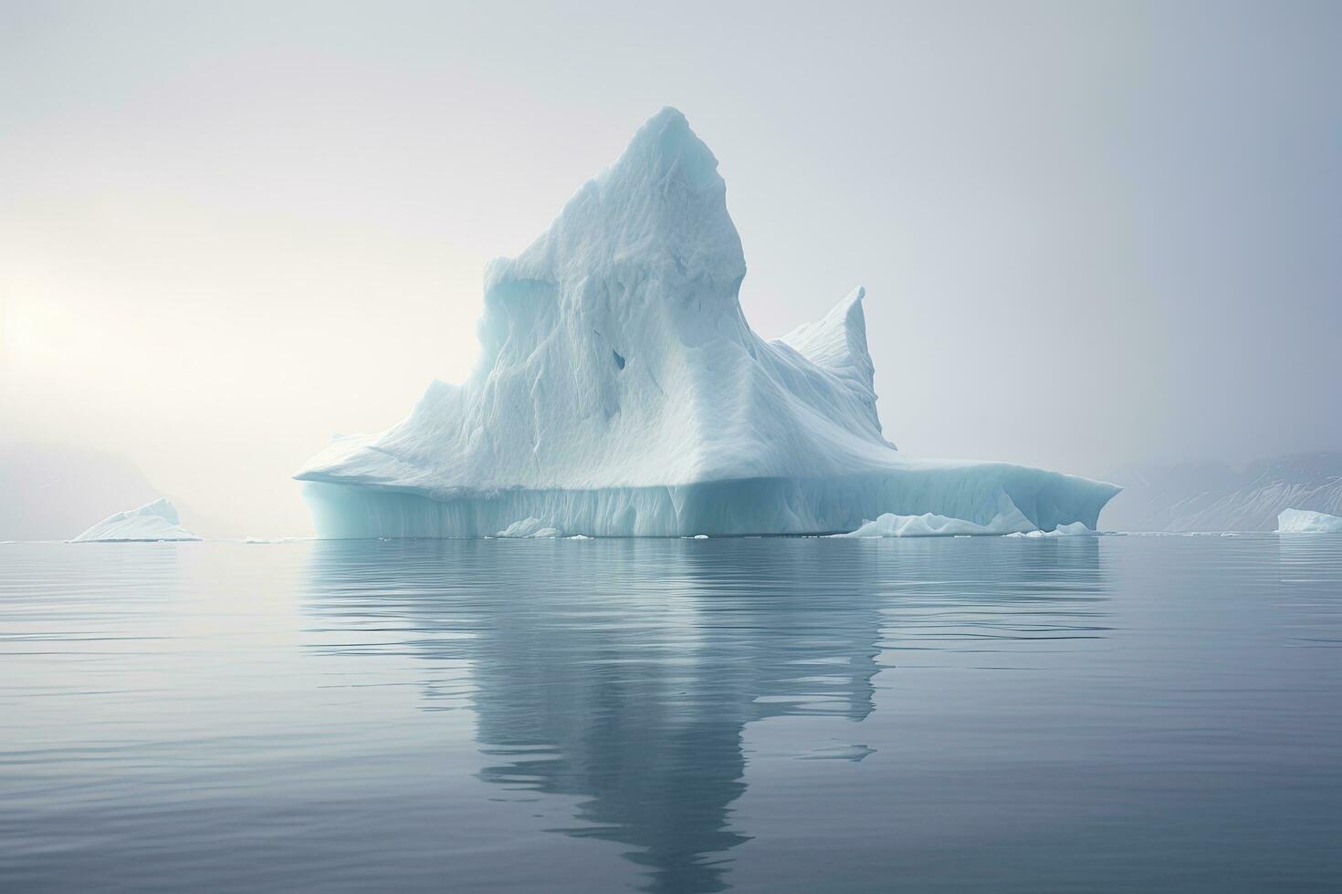 AI generated Iceberg in Greenland. AI Generated photo