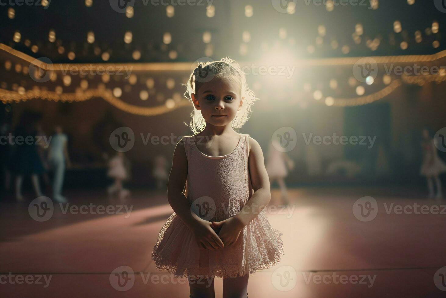 AI generated Cute child ballet theater. Generate AI photo