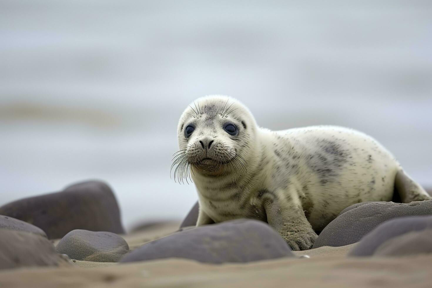 AI generated Harbor seal cub. AI Generated photo