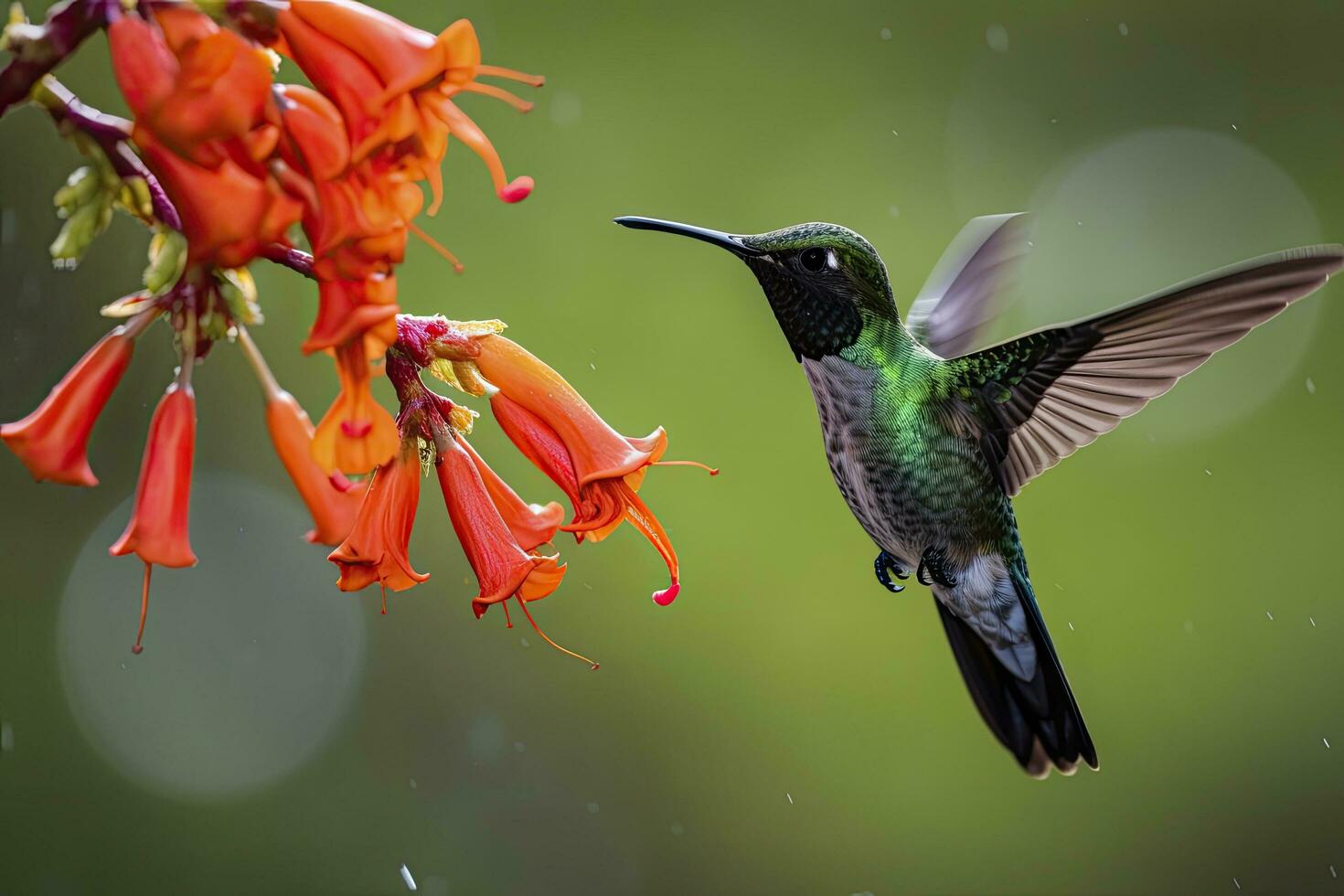 ai generado colibrí en costa rico ai generado. foto