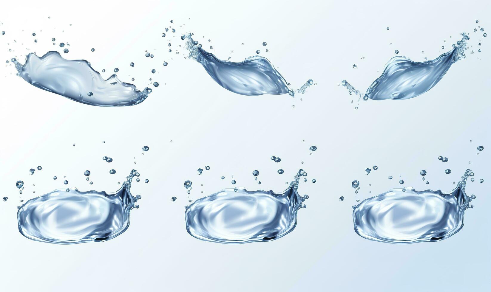 AI generated The water crown splashes with drops.Generative AI photo