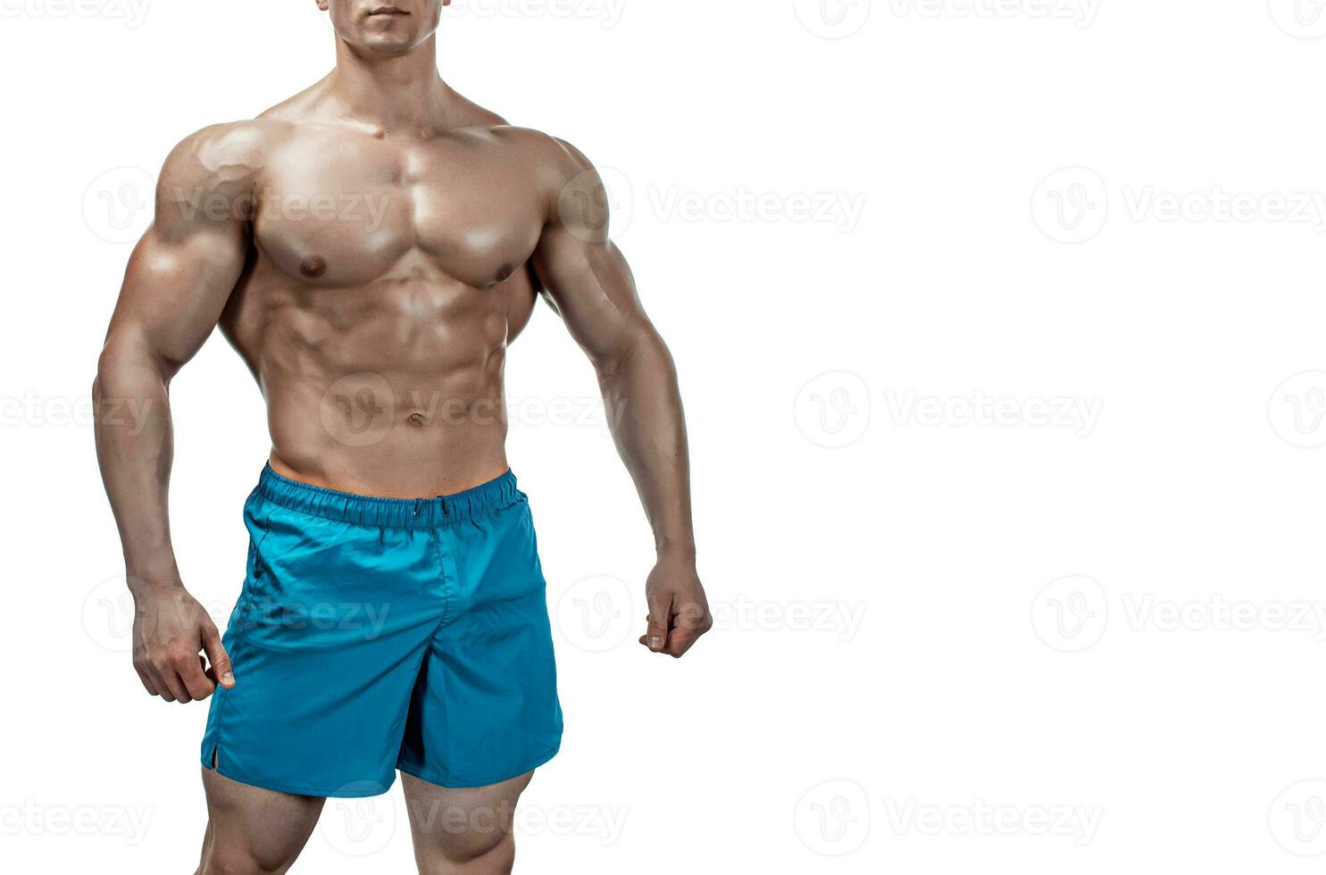 Image of muscle man posing in studio photo