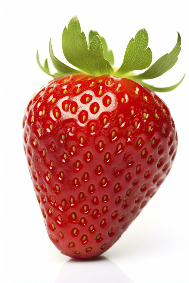 AI generated Strawberry isolated on white background. AI Generated. photo